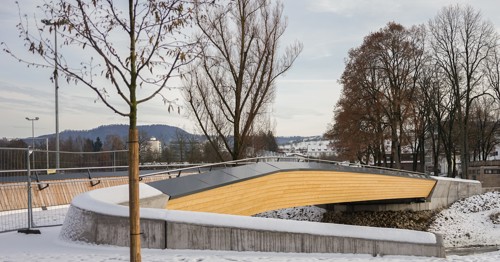 Parkufersteg Bridge in Balingen, Germany